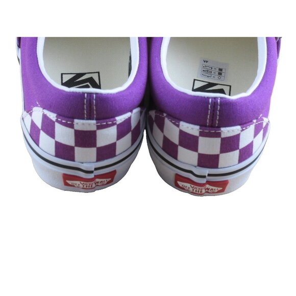 Vans Women's Classic Slip On Willow Purple White Checker Shoes Sizes NIB - Picture 5 of 7